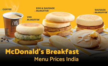 McDonald's Breakfast India Menu Price