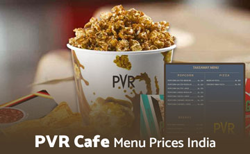 PVR Cafe Food India Menu Price